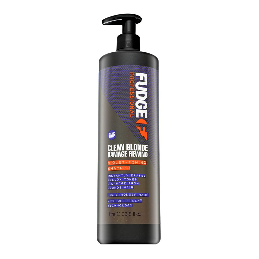 Fudge Professional Clean Blonde Damage Rewind Violet-Toning Shampoo shampoo tonico per capelli biondo platino e grigi 1000 ml