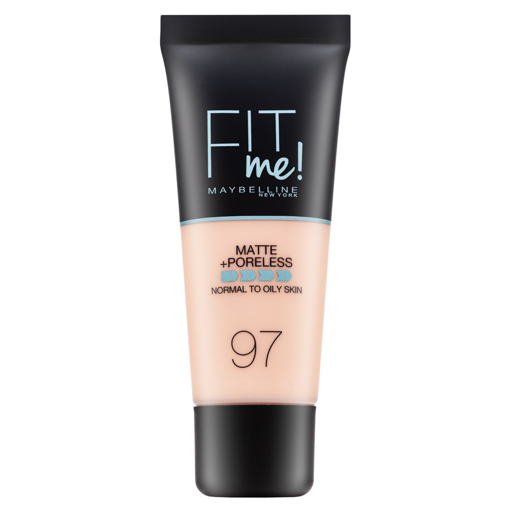 Maybelline Fit Me! Foundation Matte + Poreless fondotinta liquido con un effetto opaco 097 Natural Porcelain 30 ml