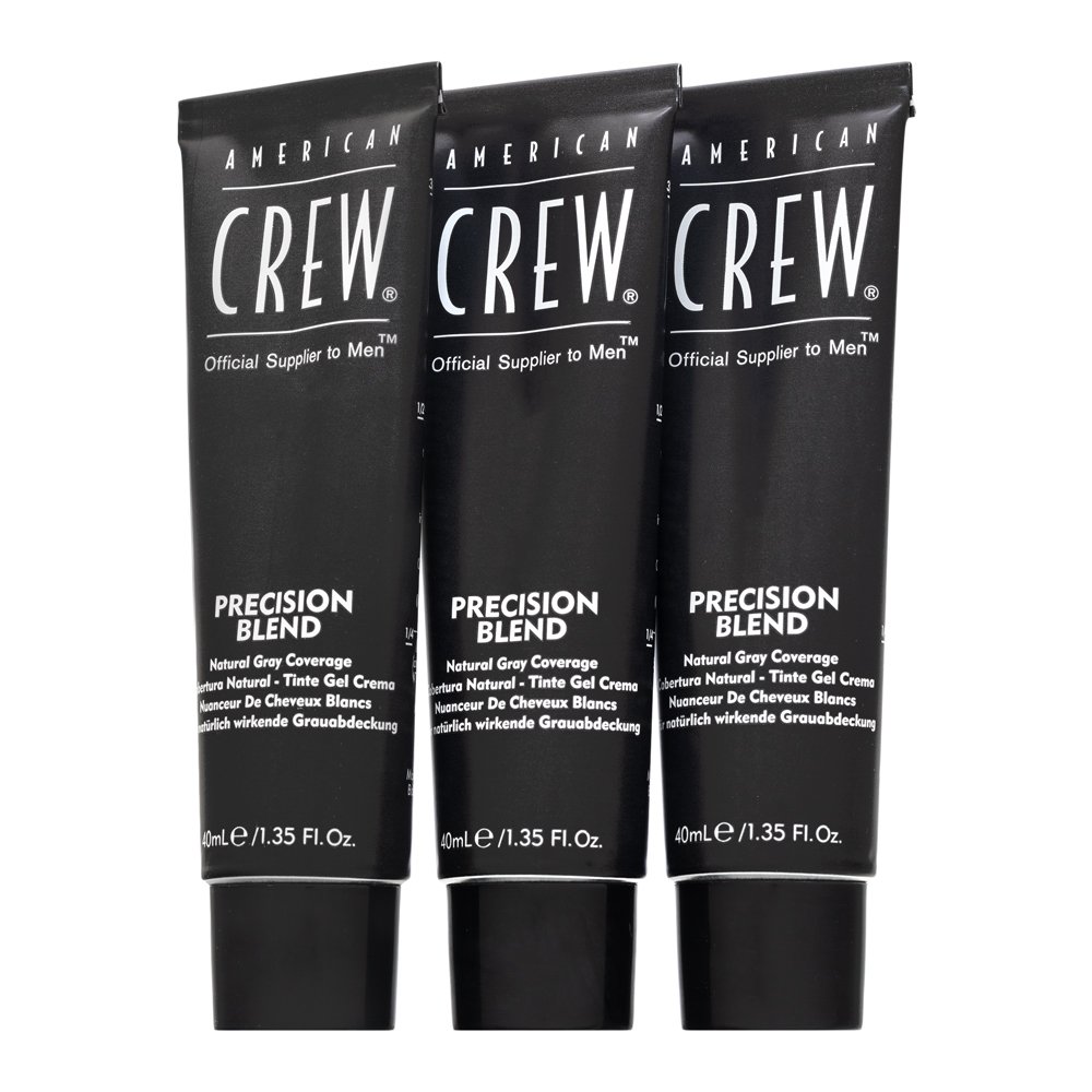 American Crew Precision Blend Natural Gray Coverage tinta per capelli per uomini Light Blond 7-8 3 x 40 ml