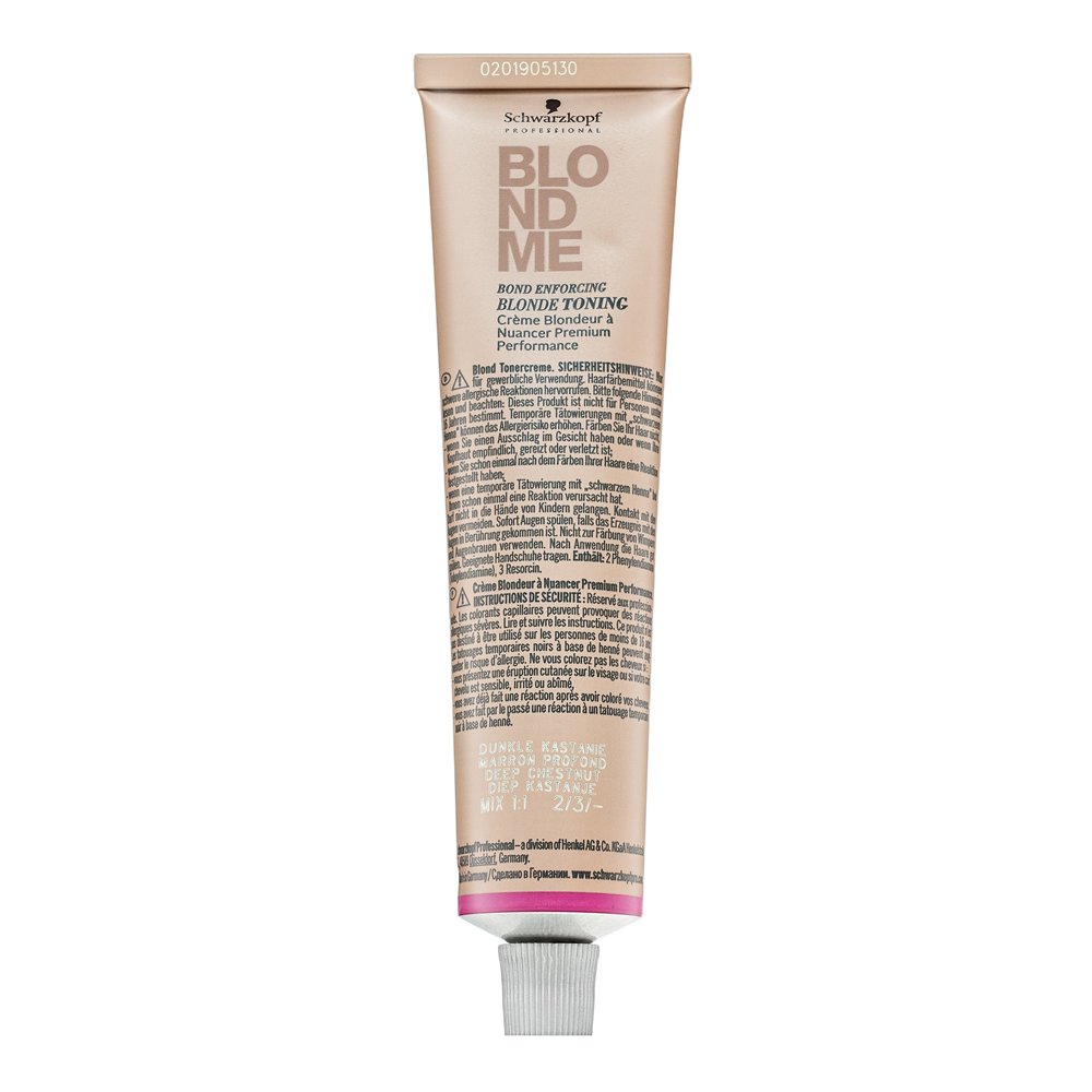 Schwarzkopf Professional BlondMe Bond Enforcing Blonde Lifting crema colorante tonificante per tutti i tipi di capelli Deep Chestnut 60 ml