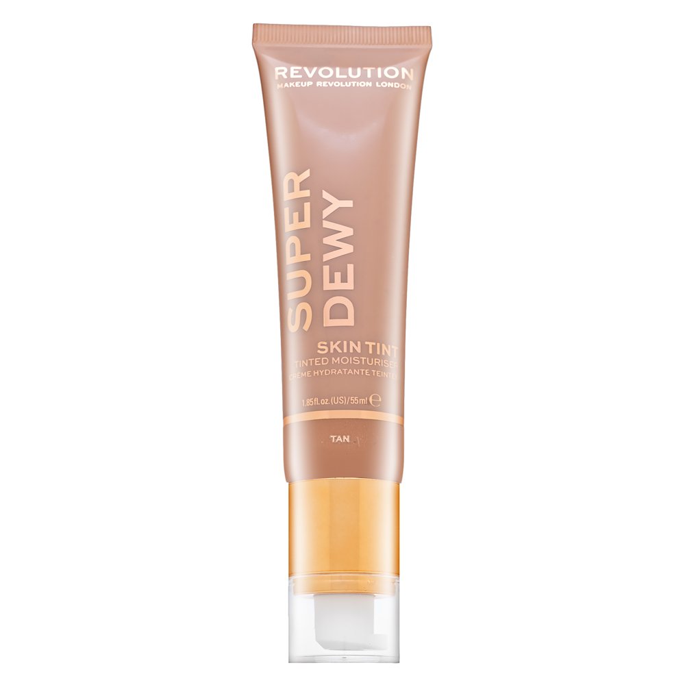 Makeup Revolution Super Dewy Skin Tint Moisturizer emulsione tonificante e idratante Tan 55 ml