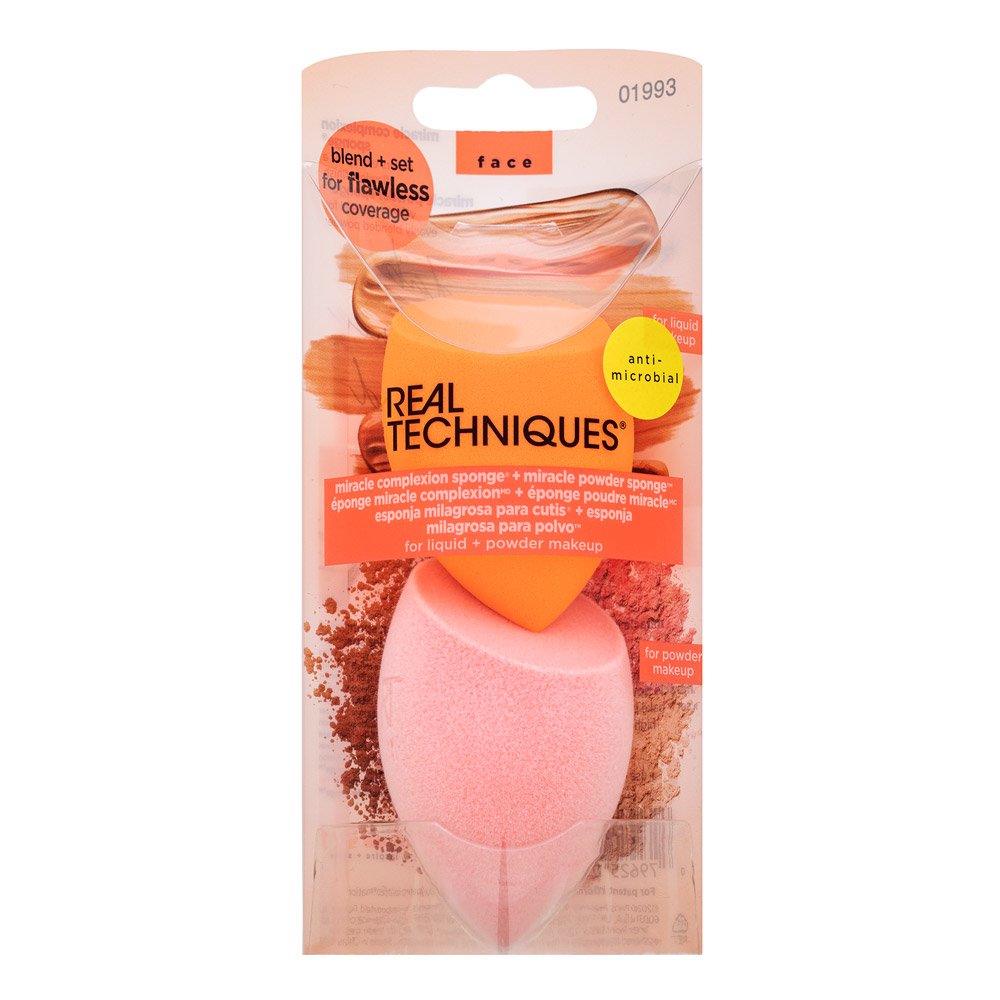 Real Techniques Miracle Complexion Sponge + Miracle Powder Sponge 2pcs spugnetta per fondotinta
