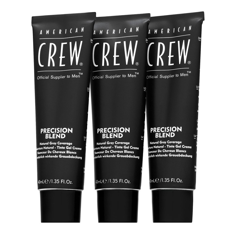 American Crew Precision Blend Natural Gray Coverage tinta per capelli per uomini Medium Ash 5-6 3 x 40 ml