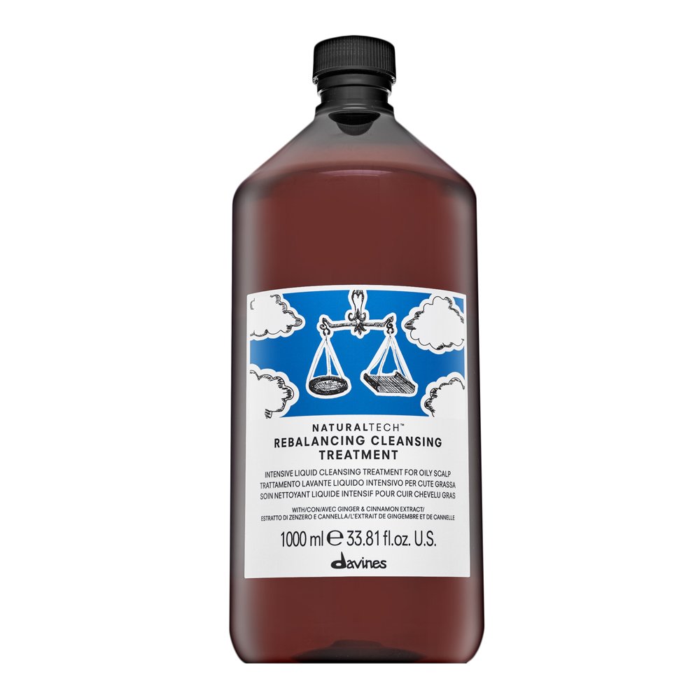 Davines Natural Tech Rebalancing Cleansing Treatment balsamo detergente per capelli rapidamente grassi 1000 ml