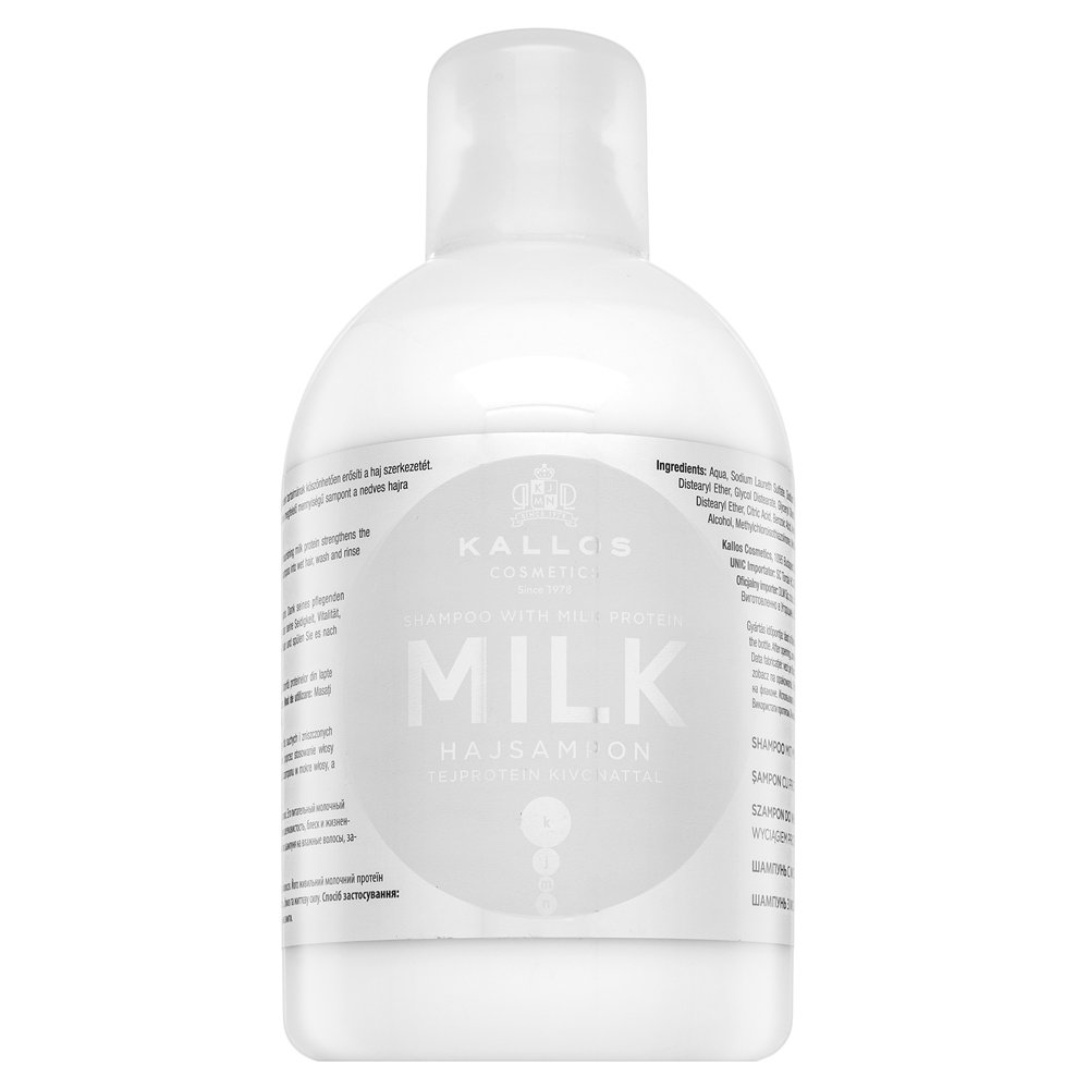Kallos Milk Shampoo shampoo rinforzante per capelli secchi e danneggiati 1000 ml