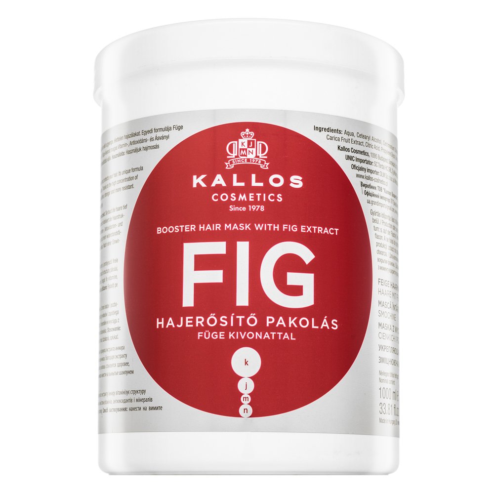 Kallos Fig Booster Hair Mask maschera rinforzante per tutti i tipi di capelli 1000 ml
