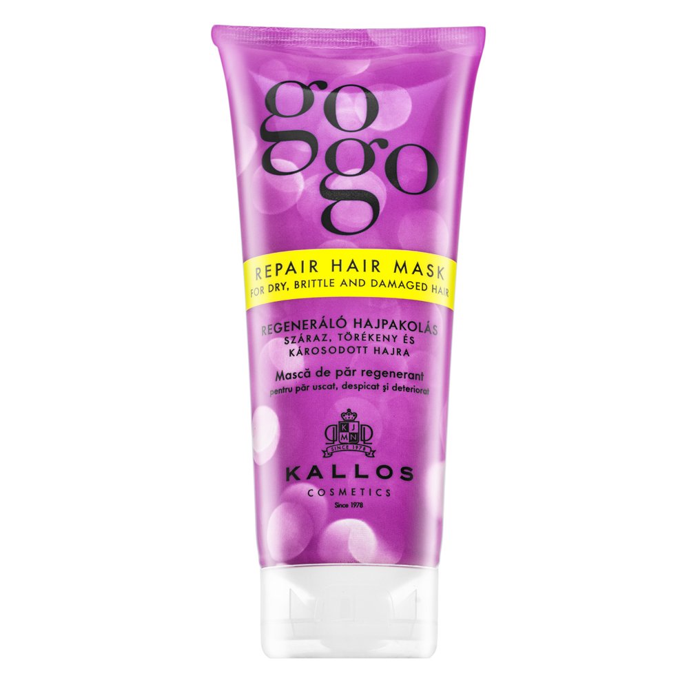 Kallos GoGo Repair Hair Mask maschera nutriente per capelli secchi e deboli 200 ml