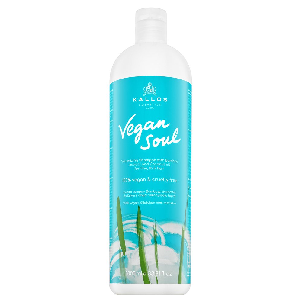 Kallos Vegan Soul Volumizing Shampoo shampoo rinforzante per volume dei capelli 1000 ml
