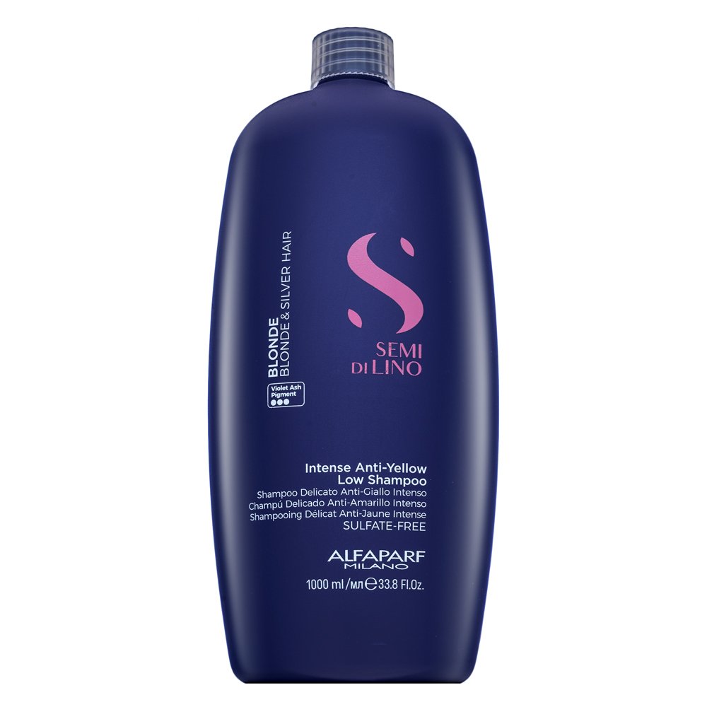 Alfaparf Milano Semi Di Lino Blonde Intense Anti-Yellow Low Shampoo shampoo neutralizzante per capelli biondi 1000 ml