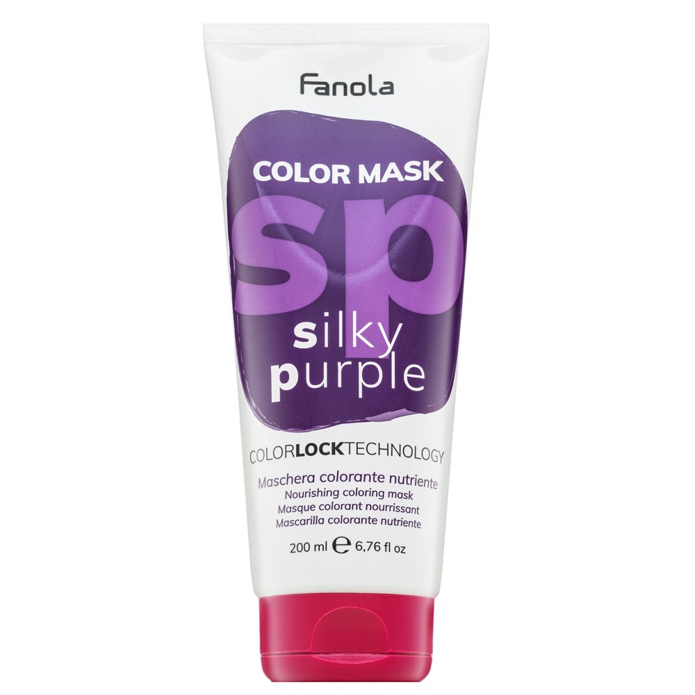 Fanola Color Mask maschera nutriente con pigmenti colorati per il recupero del colore Silky Purple 200 ml