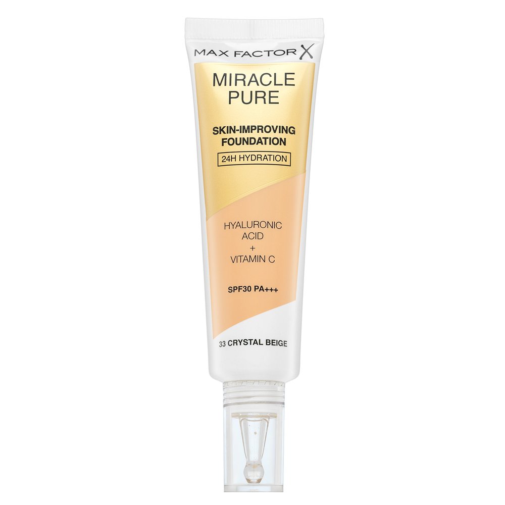 Max Factor Miracle Pure Skin-Improving Foundation fondotinta lunga tenuta con effetto idratante 33 Crystal Beige 30 ml