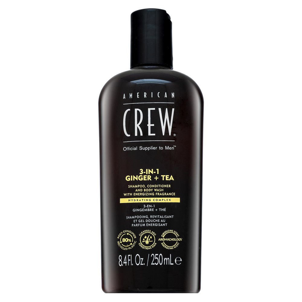 American Crew 3-in-1 Ginger + Tea shampoo, balsamo e gel doccia 250 ml
