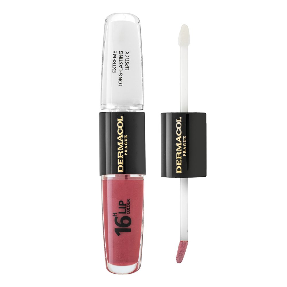 Dermacol 16H Lip Colour Extreme Long-Lasting Lipstick lucidalabbra colorato lunga tenuta bifasico No. 12 8 ml