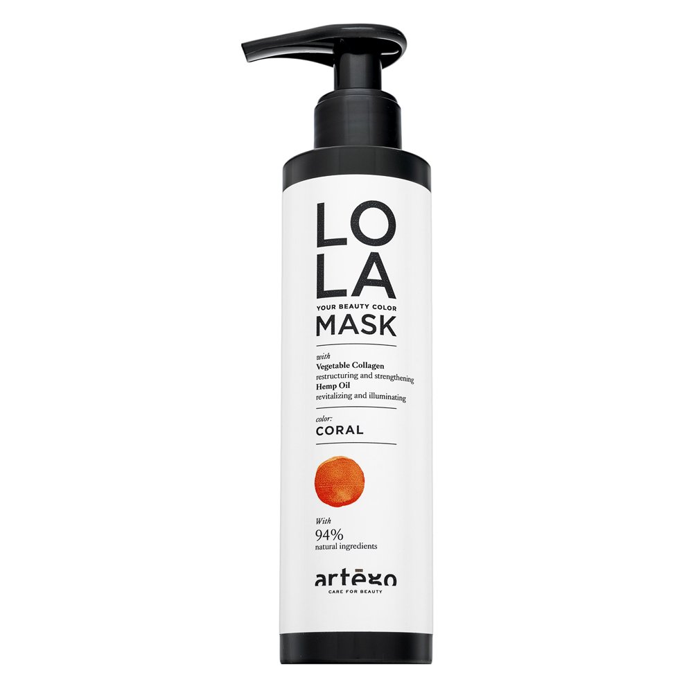 Artègo Lola Your Beauty Colour Mask La maschera per capelli colorazione intensa per i capelli Coral 200 ml