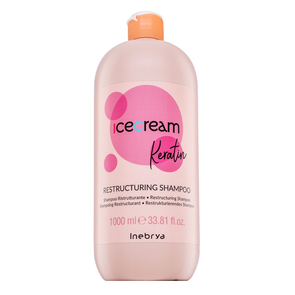 Inebrya Ice Cream Keratin Restructuring Shampoo shampoo nutriente contro l'effetto crespo 1000 ml