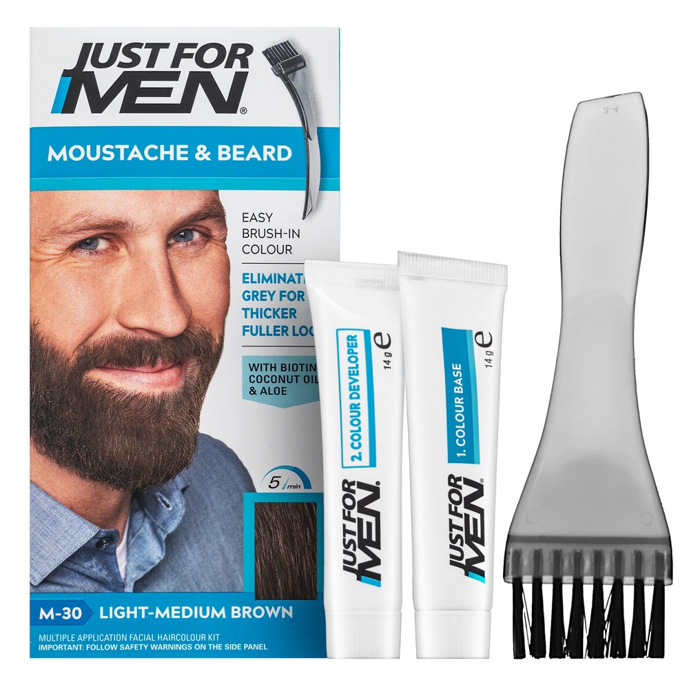 Just For Men Moustache & Beard Color colore della barba M30 Light-Medium Brown