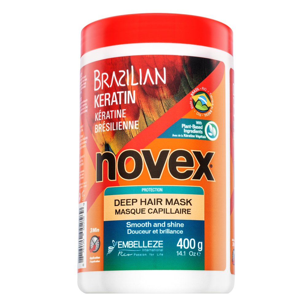 Novex Brazilian Keratin Deep Hair Mask maschera per capelli secchi e danneggiati 400 g