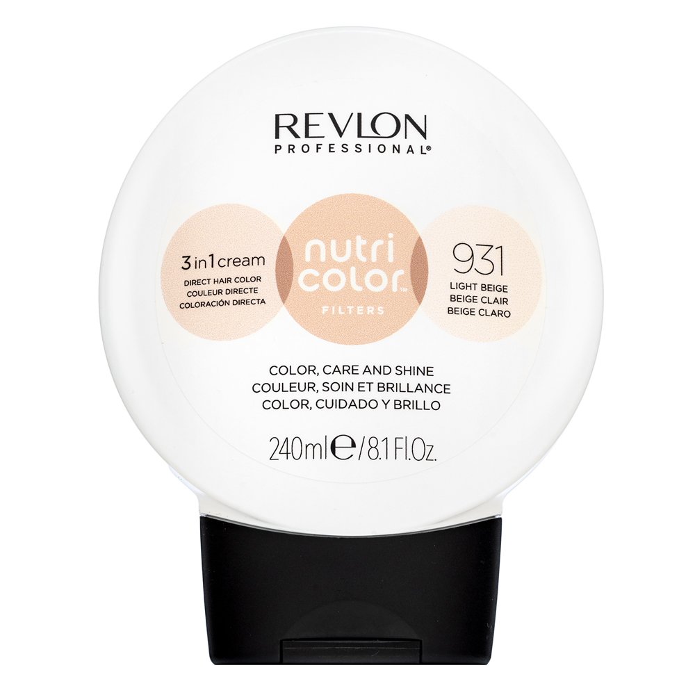 Revlon Professional Nutri Color Filters 3in1 Cream maschera nutriente con pigmenti colorati per il recupero del colore 931 Light Beige 240 ml