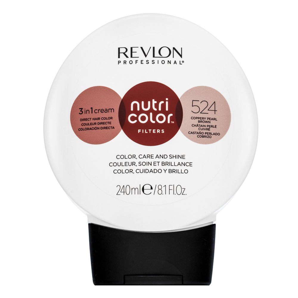 Revlon Professional Nutri Color Filters 3in1 Cream maschera nutriente con pigmenti colorati per il recupero del colore 524 Coppery Pearl Brown 240 ml