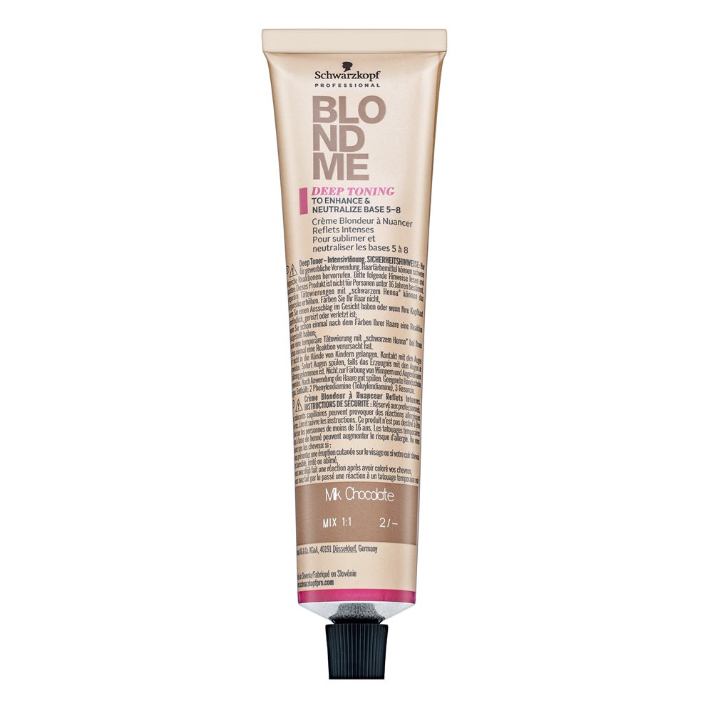 Schwarzkopf Professional BlondMe Bond Enforcing Blonde Toning crema colorante tonificante per capelli chiari Milk Chocolate 60 ml
