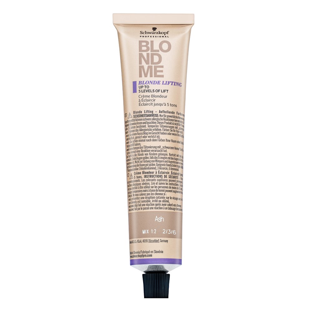 Schwarzkopf Professional BlondMe Blonde Lifting crema colorante tonificante per capelli chiari Ash 60 ml
