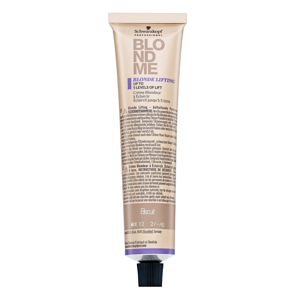 Schwarzkopf Professional BlondMe Blonde Lifting crema colorante tonificante per capelli chiari Biscuit 60 ml