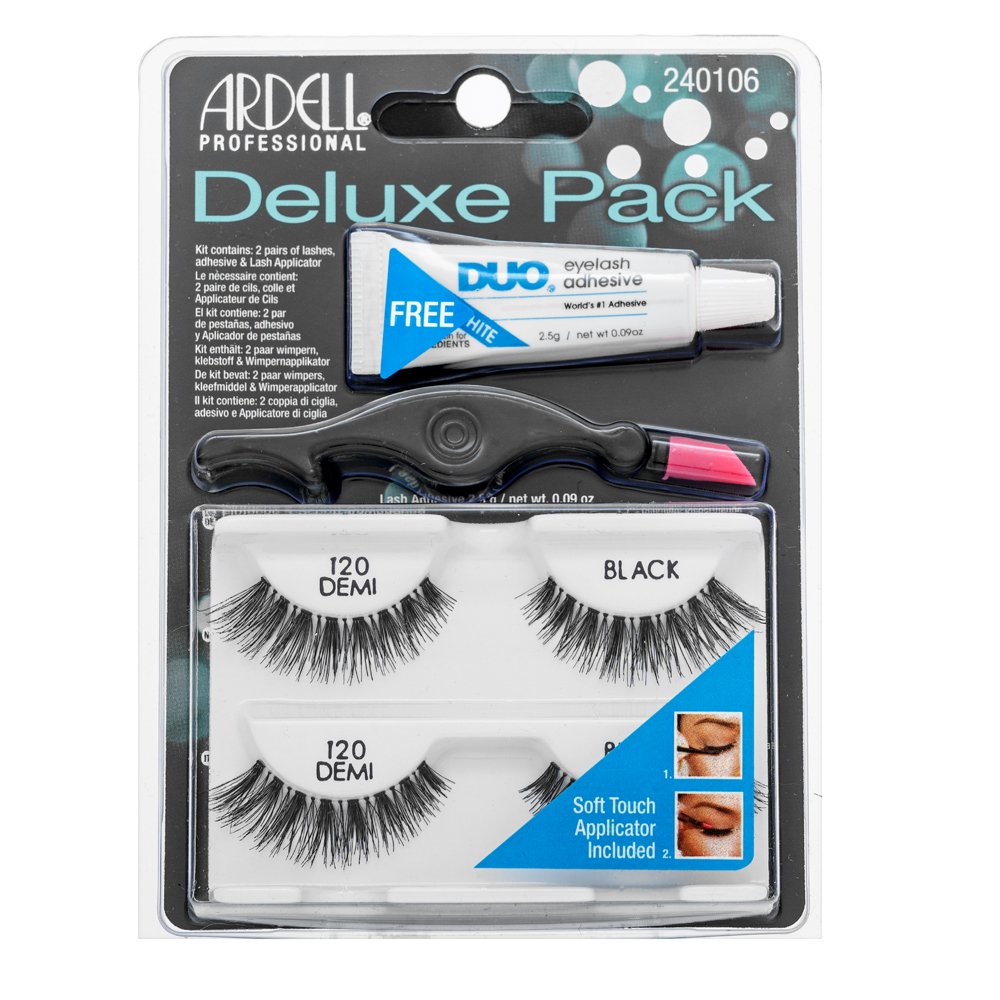 Ardell Deluxe Pack ciglia finte da incollare - impostare 120 Demi Black