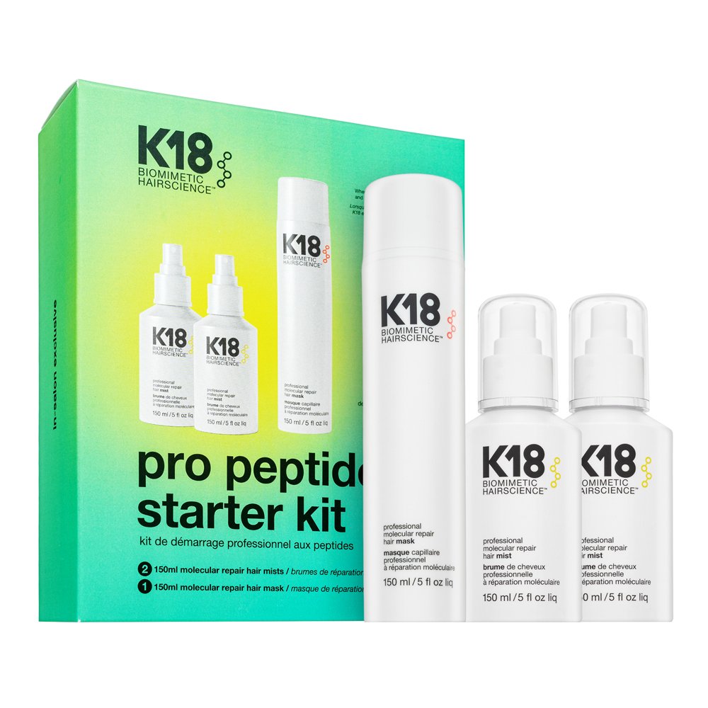 K18 Pro Peptide Starter Kit set per capelli danneggiati 3 x 150 ml