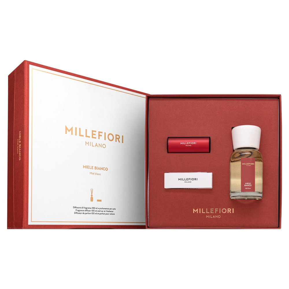 Millefiori Milano Fragrance Diffuser and Car Air Freshener Miele Bianco 100 ml