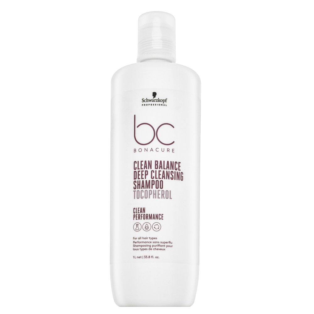 Schwarzkopf Professional BC Bonacure Clean Balance Deep Cleansing Shampoo Tocopherol shampoo detergente profondo per tutti i tipi di capelli 1000 ml