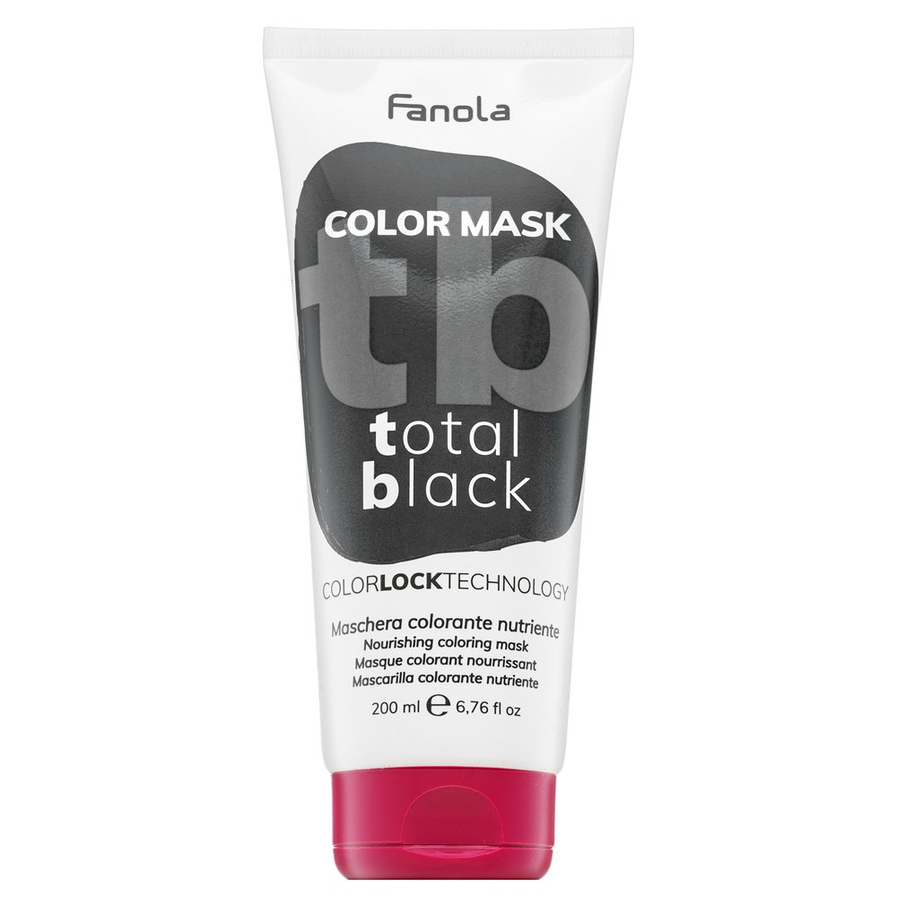 Fanola Color Mask maschera nutriente con pigmenti colorati per il recupero del colore Total Black 200 ml