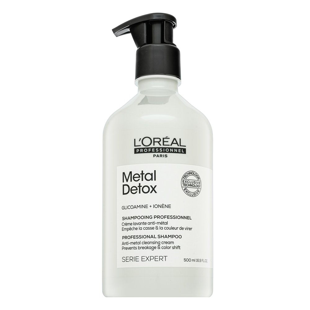 L´Oréal Professionnel Série Expert Metal Detox Professional Shampoo Anti-metal Cleasing Cream shampoo detergente per lucentezza e protezione dei capelli colorati 500 ml