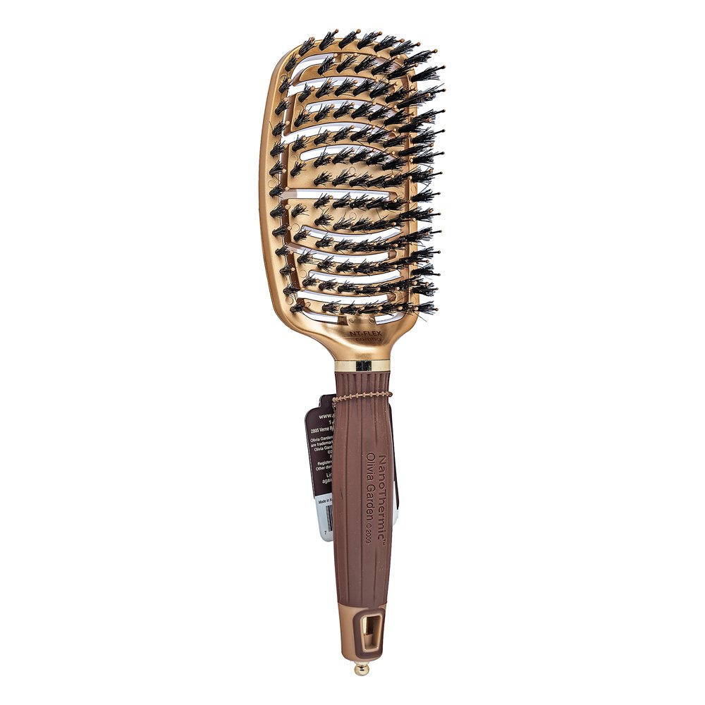 Olivia Garden NanoThermic Flex Combo spazzola per capelli con setole di nylon e di cinghiale
