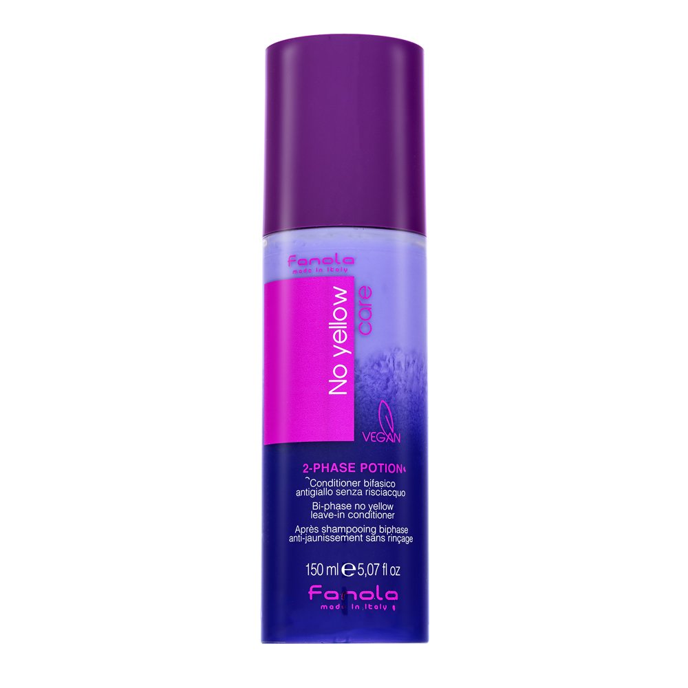 Fanola No Yellow Bi-Phase Conditioner balsamo senza risciacquo per capelli biondo platino e grigi 150 ml
