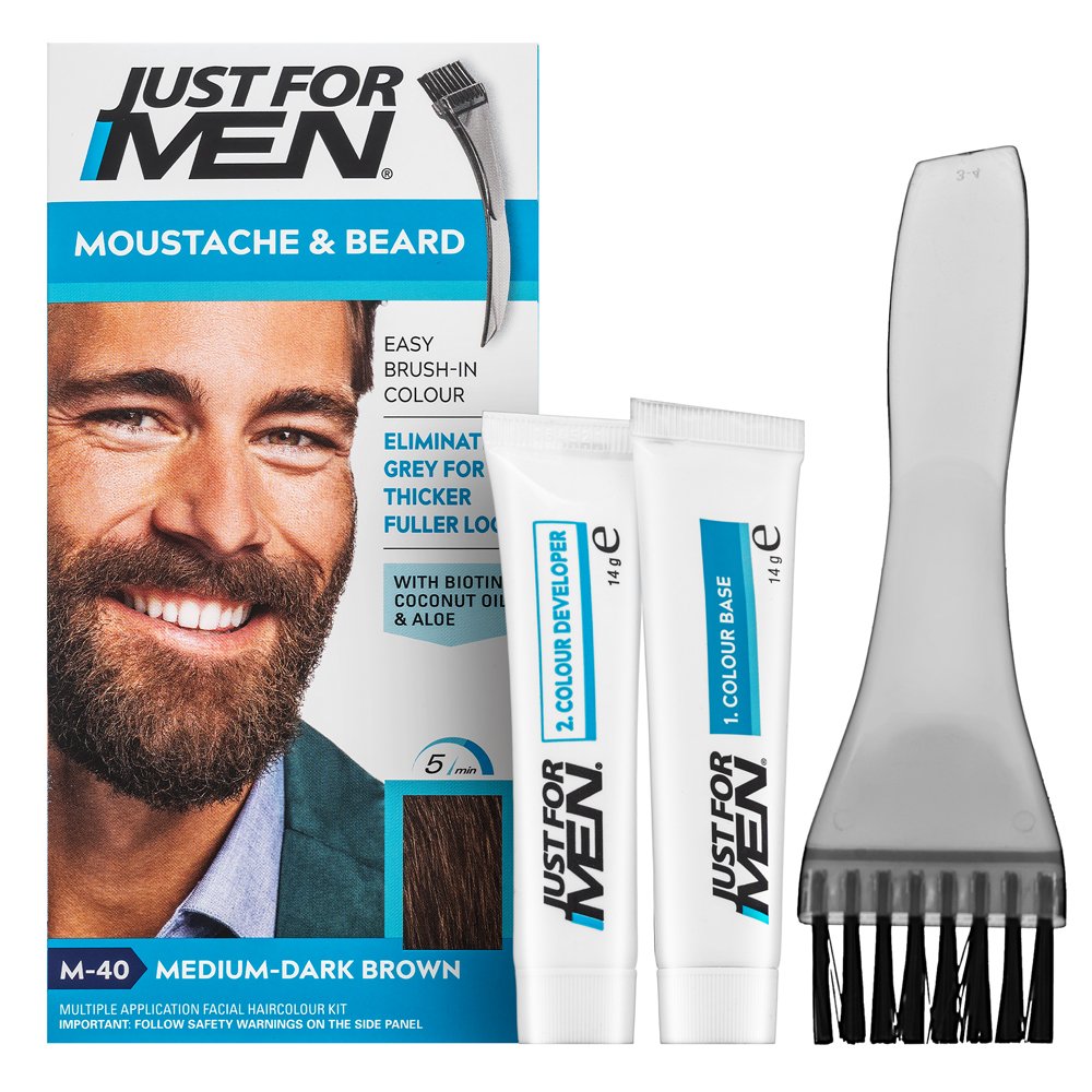 Just For Men Moustache & Beard Color colore della barba M40 Medium-Dark Brown