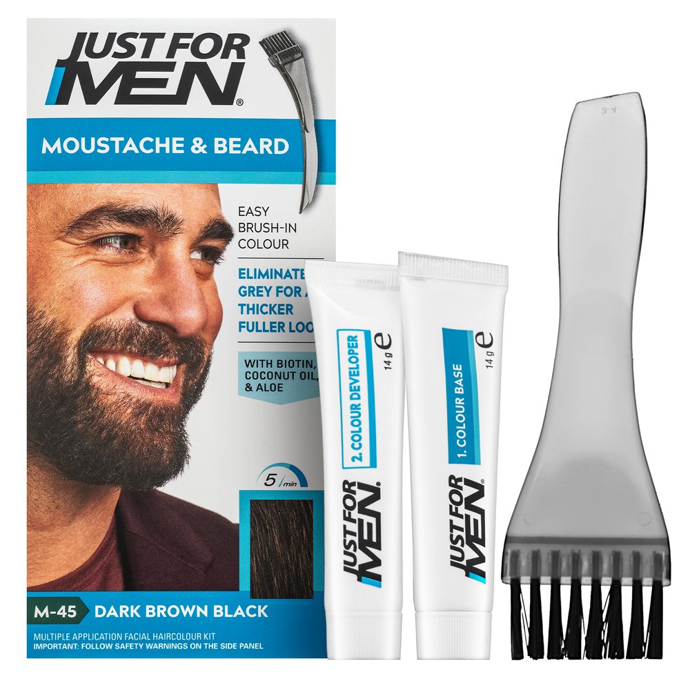 Just For Men Moustache & Beard Color colore della barba M45 Dark Brown Black