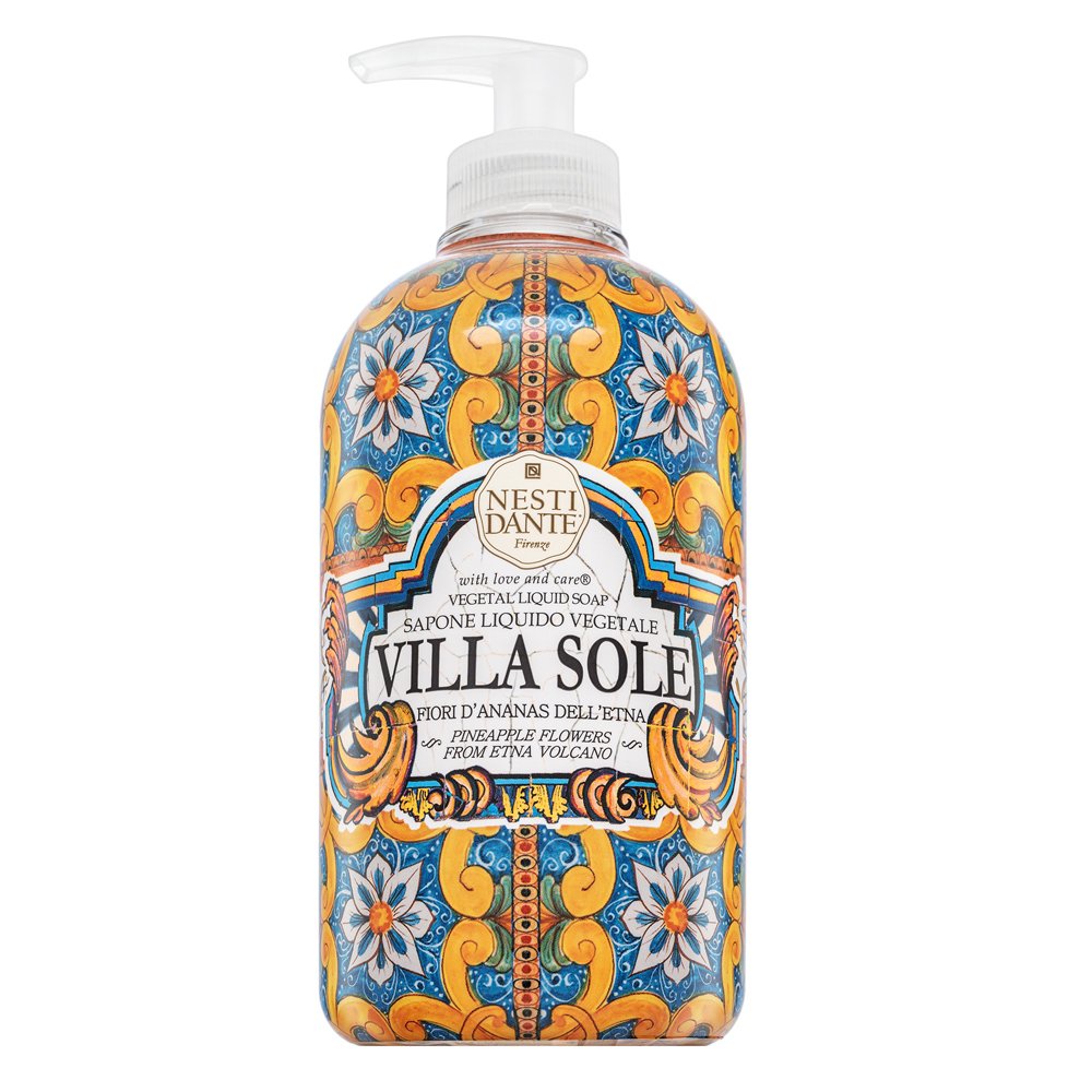 Nesti Dante Villa Sole sapone liquido Vegetal Liquid Soap Fiori D'ananas Dell'Etna 500 ml