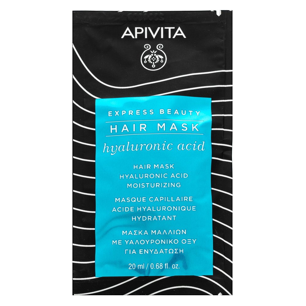 Apivita Express Beauty Hair Mask Hyaluronic Acid maschera per capelli nutriente con acido ialuronico 20 ml