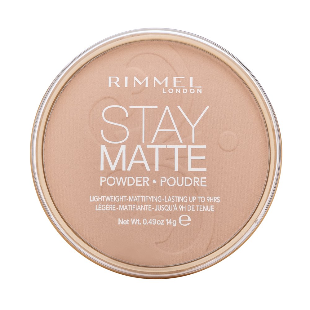 Rimmel London Stay Matte Long Lasting Pressed Powder cipria con un effetto opaco 003 Peach Glow 14 g