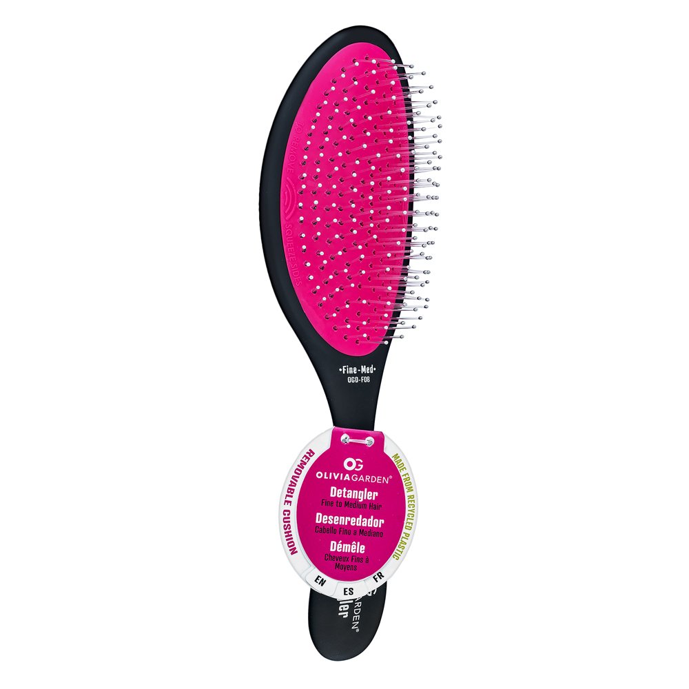 Olivia Garden Detangler Black Fine-Med OGD-F08 spazzola per capelli per capelli fini