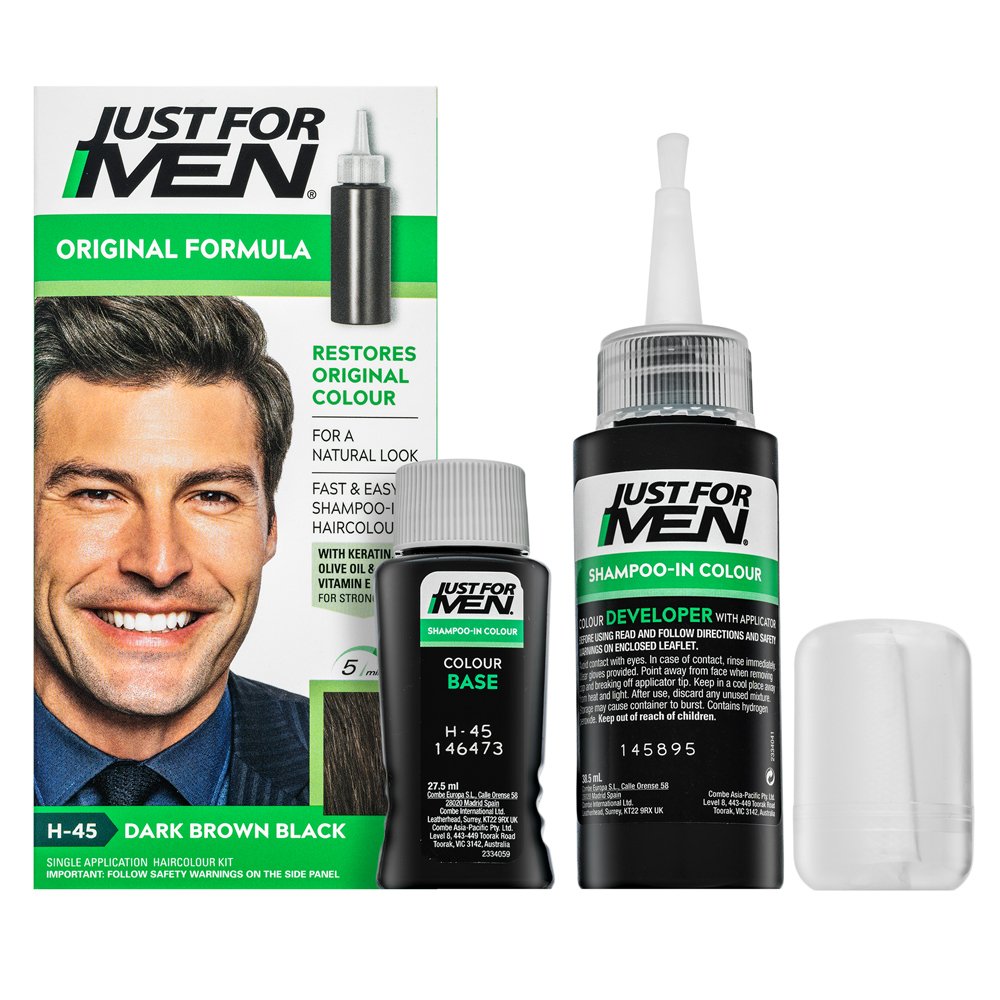 Just For Men Shampoo-in Haircolour shampoo colorante per uomini H45 Dark Brown Black 66 ml