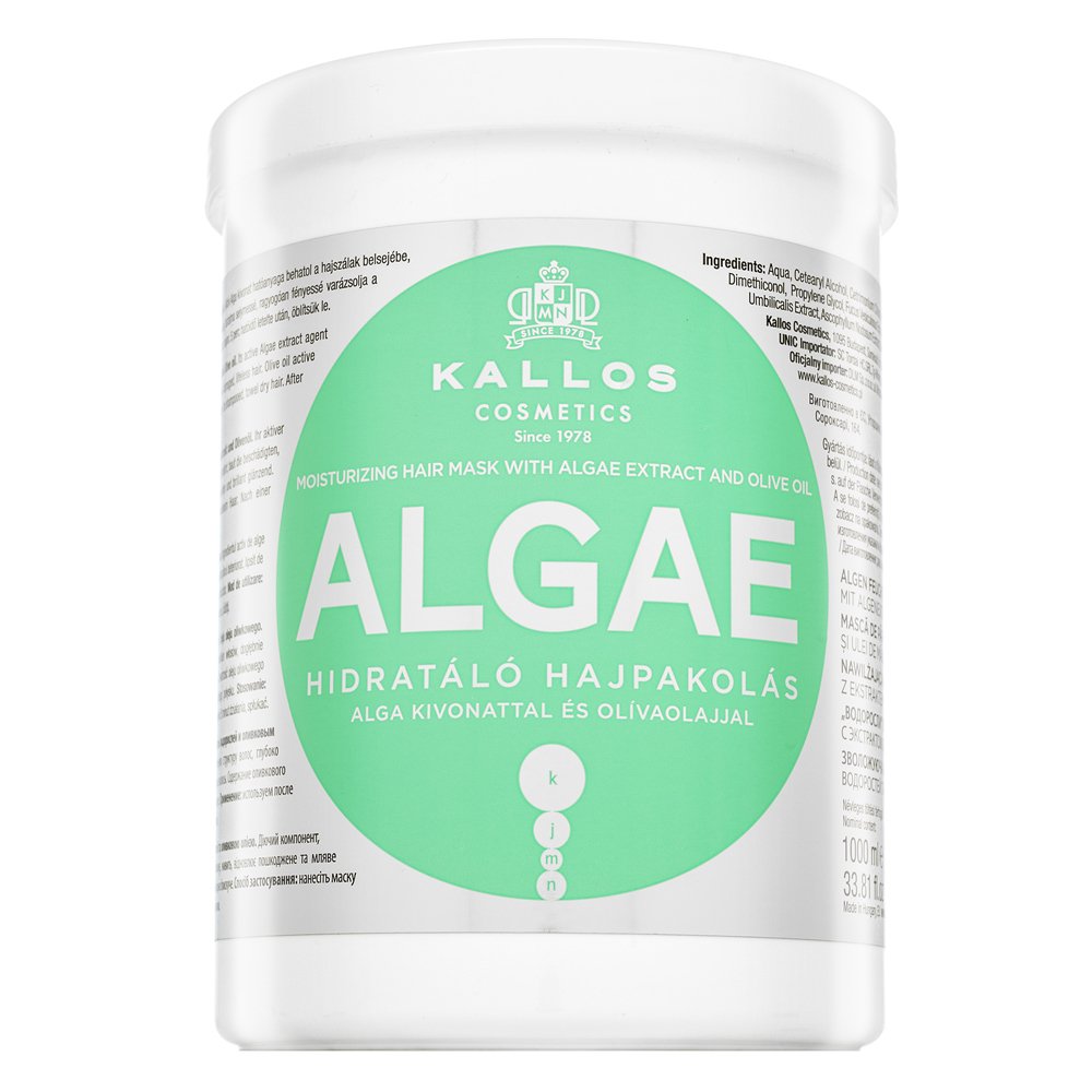 Kallos Algae Moisturizing Hair Mask maschera nutriente con effetto idratante 1000 ml