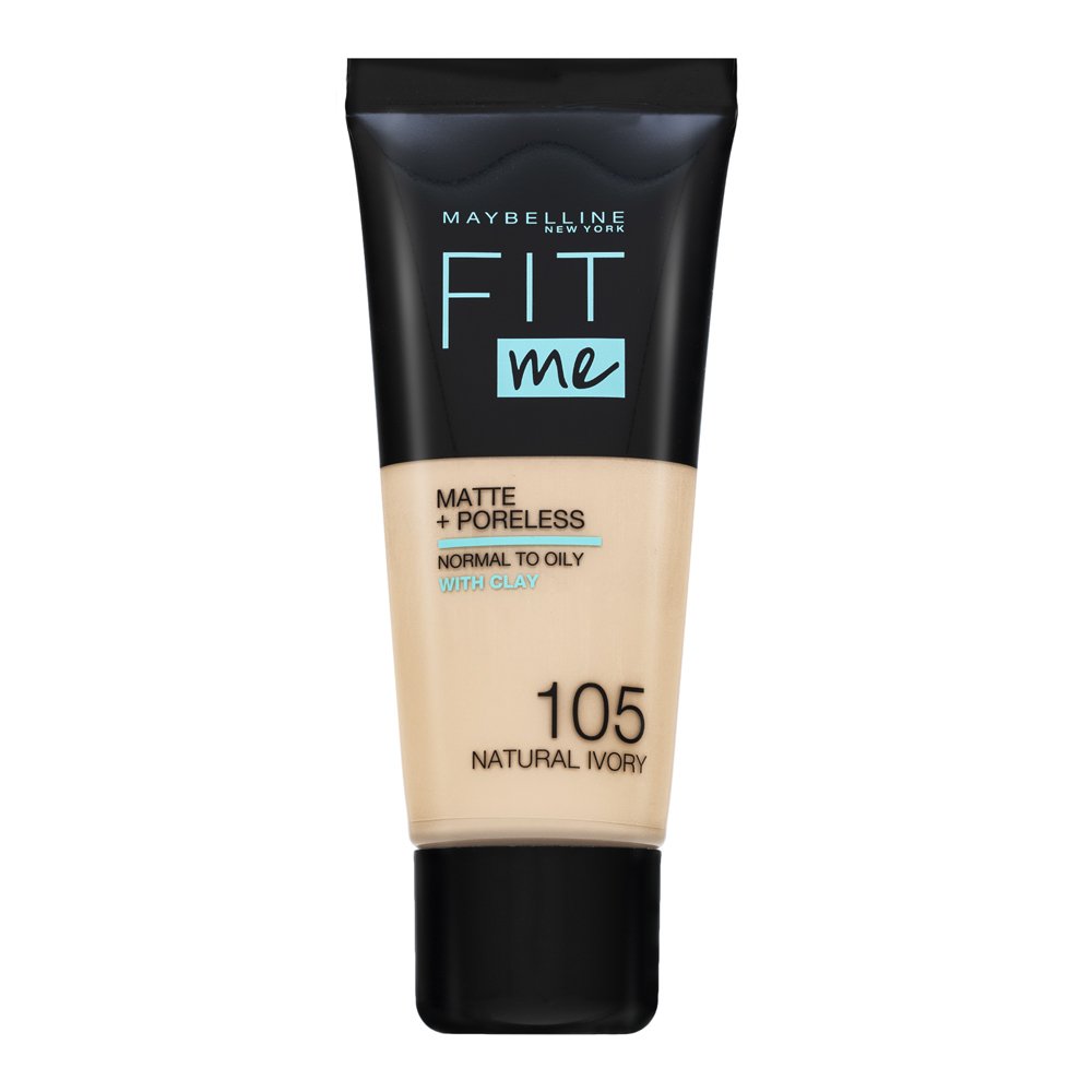 Maybelline Fit Me! Foundation Matte + Poreless fondotinta liquido con un effetto opaco 105 Natural Ivory 30 ml