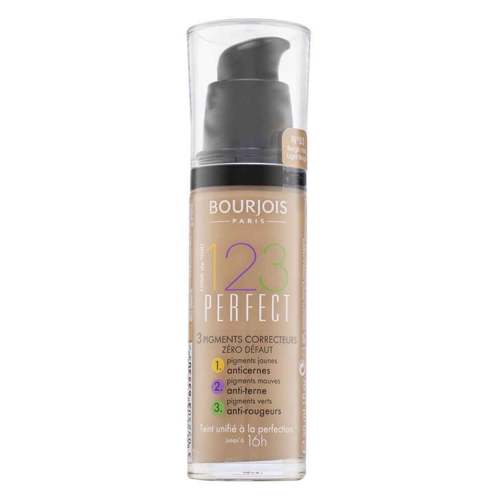 Bourjois 123 Perfect Foundation fondotinta liquido contro le imperfezioni della pelle 53 Light Biege 30 ml
