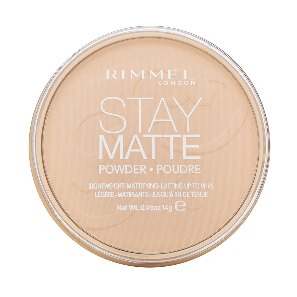 Rimmel London Stay Matte Long Lasting Pressed Powder cipria con un effetto opaco 001 Transparent 14 g