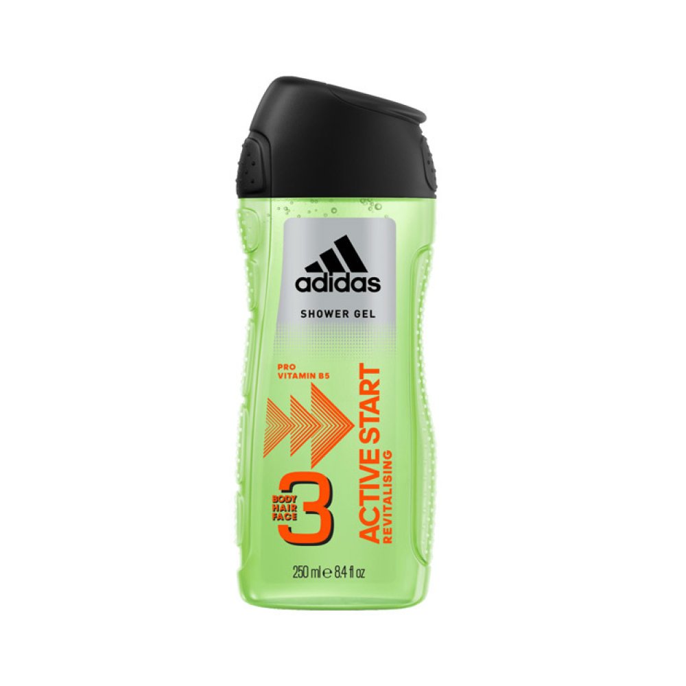 Adidas 3 Active Start gel doccia da uomo 250 ml