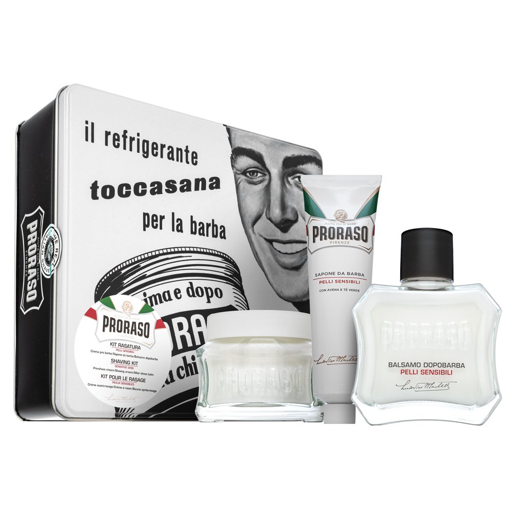 Proraso Set regalo Vintage Selection Beard Care Sensitive Kit 100 ml + 100 ml + 150 ml