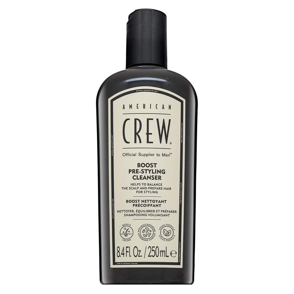 American Crew Boost Pre-Styling Cleanser shampoo rinforzante per capelli fini senza volume 250 ml