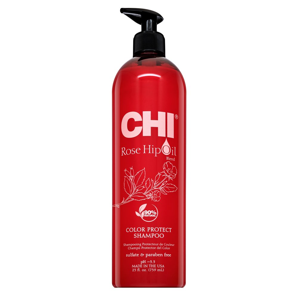 CHI Rose Hip Oil Color Nurture Protecting Shampoo shampoo protettivo per capelli colorati 739 ml