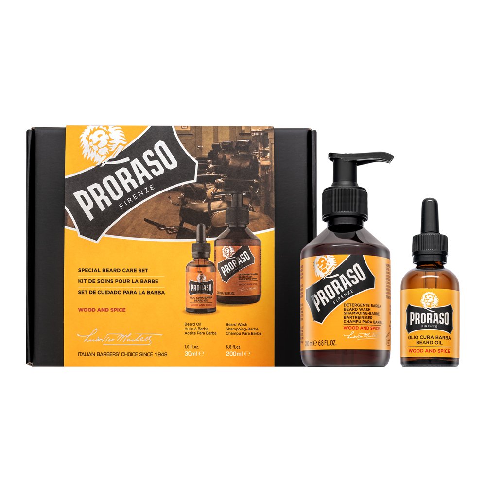 Proraso Wood And Spice Set regalo Special Beard Care Set 30 ml + 200 ml
